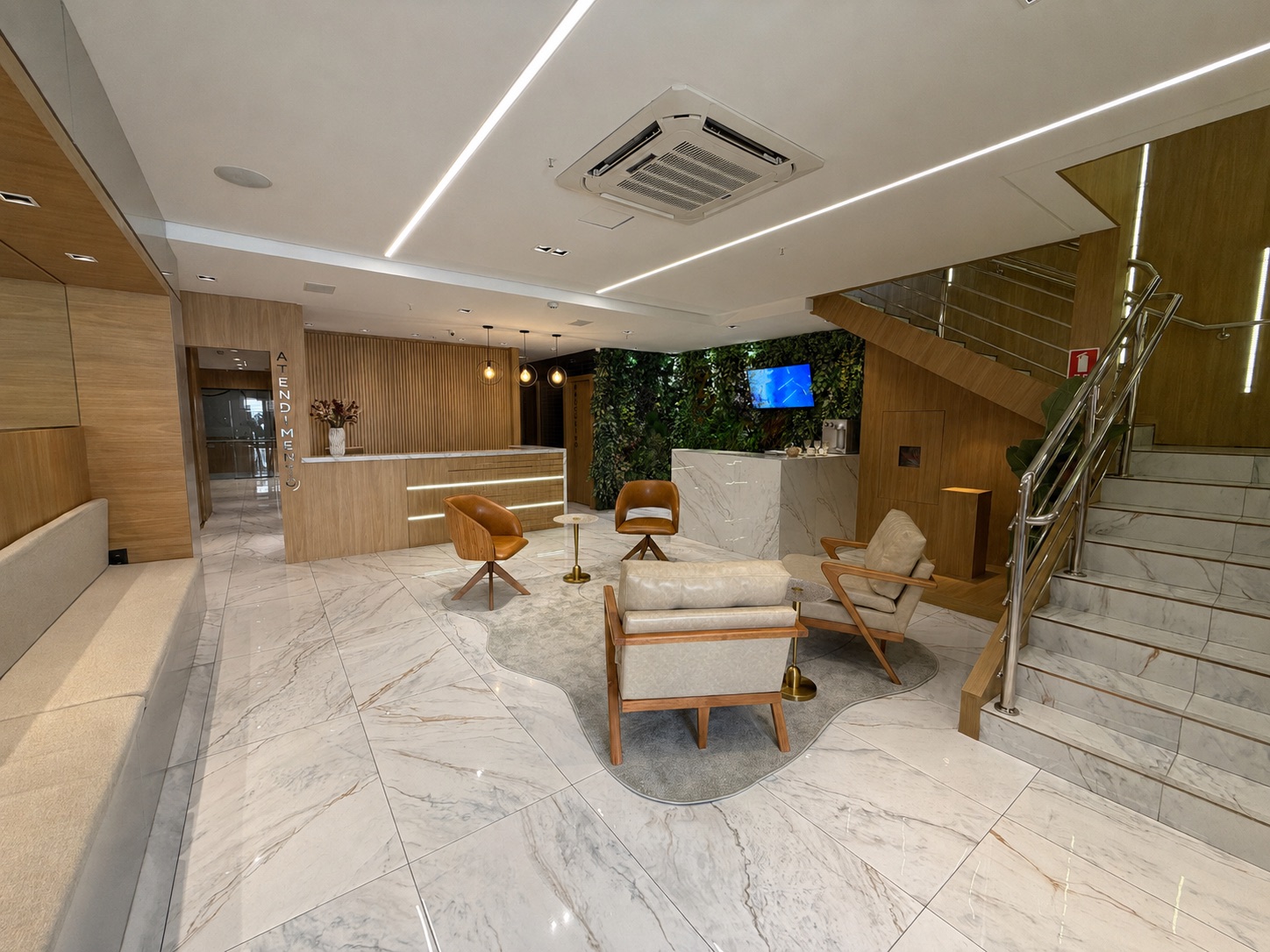 Clínica Zoccoli — Lounge · escadaria